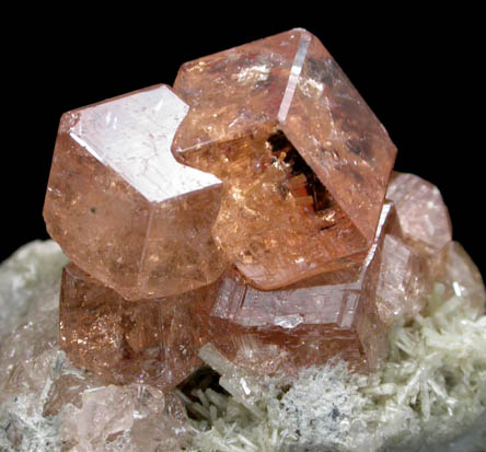 Grossular Garnet on Diopside from Jeffrey Mine, Asbestos, Qubec, Canada