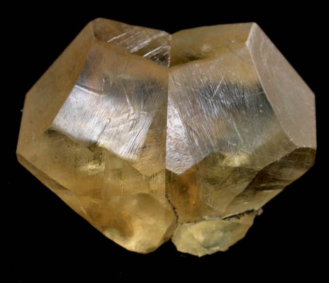 Calcite (twinned crystals) from Irving Materials Quarry, Anderson, Madison County, Indiana