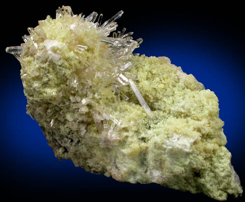 Celestine on Sulfur from Machow, Tarnobrzeg, Poland