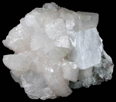 Heulandite and Apophyllite over Quartz from Upper New Street Quarry, Paterson, Passaic County, New Jersey