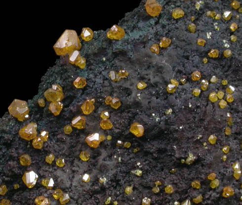 Wulfenite on Jarosite from Whim Well Mine, Whim Creek gold fields, Western Australia, Australia