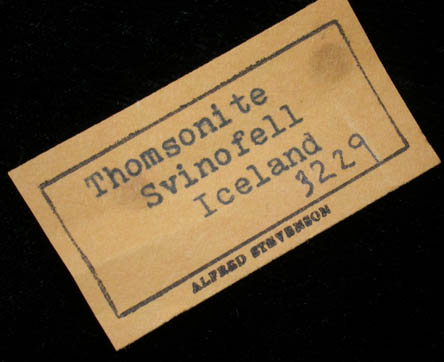 Thomsonite from Svnafell, Austur-Skaftafells, Iceland