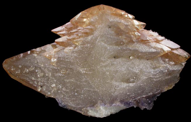 Calcite with Fluorite from Elmwood Mine, Carthage, Smith County, Tennessee
