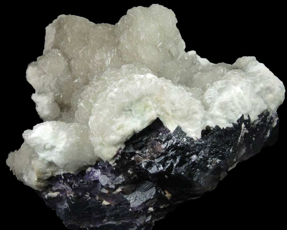 Barite on Fluorite from Crystal Mine, Cave-in-Rock District, Hardin County, Illinois