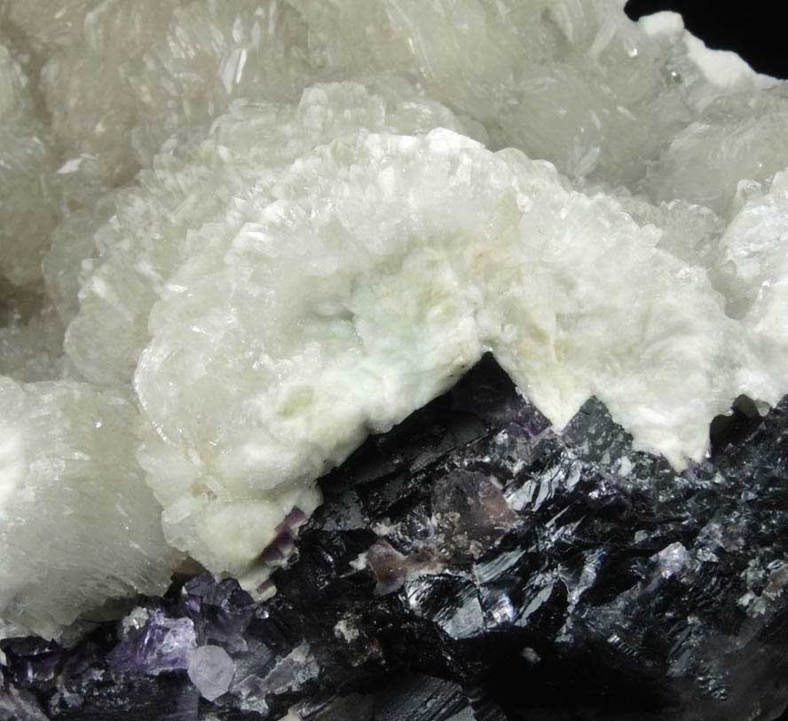 Barite on Fluorite from Crystal Mine, Cave-in-Rock District, Hardin County, Illinois