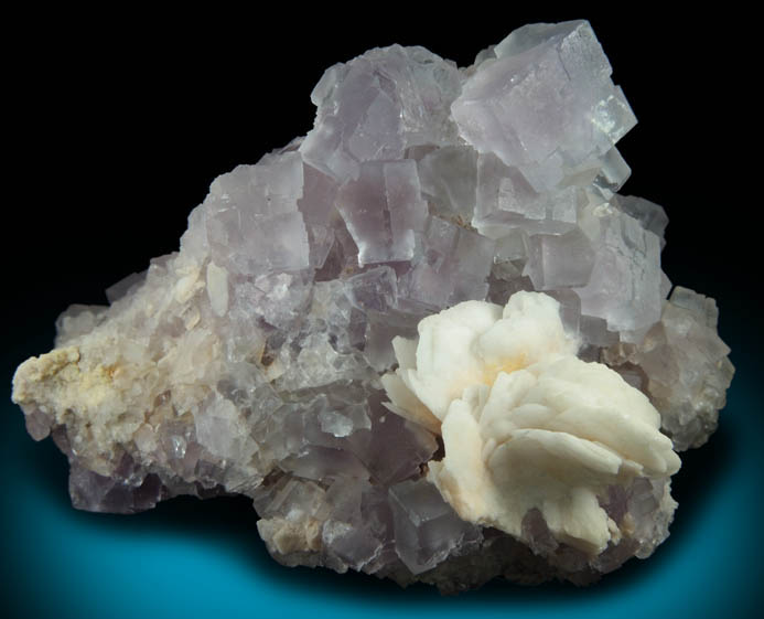 Fluorite with Barite from Caravia-Berbes District, Asturias, Spain