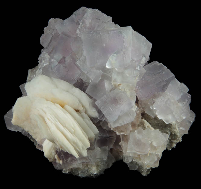 Fluorite with Barite from Caravia-Berbes District, Asturias, Spain