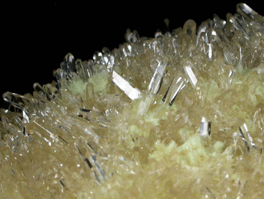 Celestine on Sulfur from Machow, Tarnobrzeg, Poland