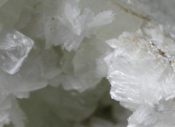 Pectolite on Datolite with Calcite from Millington Quarry, Bernards Township, Somerset County, New Jersey