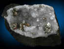 Pyrite on Quartz from Millington Quarry, Bernards Township, Somerset County, New Jersey