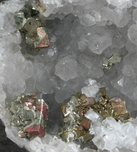 Pyrite on Quartz from Millington Quarry, Bernards Township, Somerset County, New Jersey
