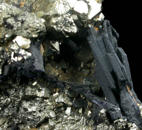 Covellite and Pyrite from Butte Mining District, Summit Valley, Silver Bow County, Montana