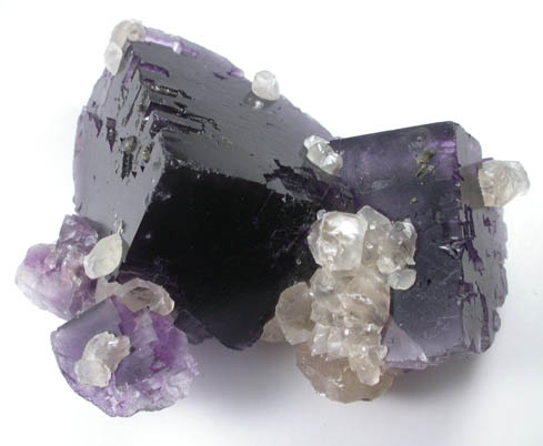 Fluorite with Calcite from Anna Belle Lee Mine, Cave-in-Rock District, Hardin County, Illinois