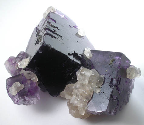Fluorite with Calcite from Anna Belle Lee Mine, Cave-in-Rock District, Hardin County, Illinois