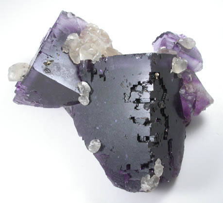 Fluorite with Calcite from Anna Belle Lee Mine, Cave-in-Rock District, Hardin County, Illinois