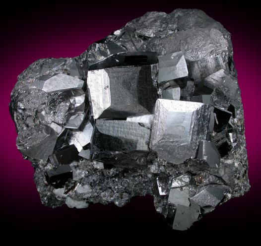 Magnetite (rare cubic and tetrahexahedral crystal form) from ZCA Mine No. 4, Fowler Ore Body, 2500' Level, Balmat, St. Lawrence County, New York