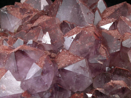 Quartz var. Amethyst with Hematite from Keem, Achill Island, County Mayo, Ireland