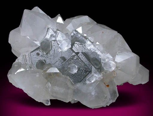 Quartz over Fluorite from Swinhopehead Mine, Side Cross Cut, Weardale, County Durham, England