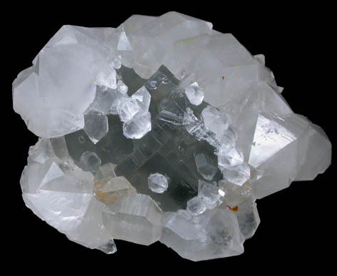 Quartz over Fluorite from Swinhopehead Mine, Side Cross Cut, Weardale, County Durham, England