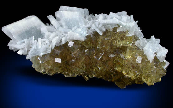 Barite over Fluorite from Villabona District, Asturias, Spain