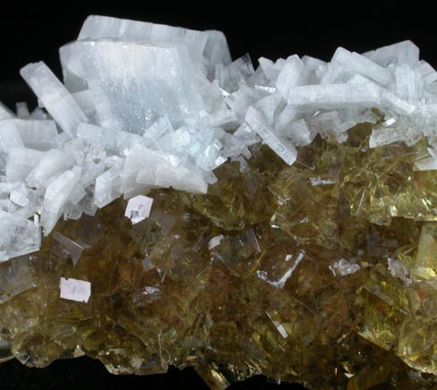 Barite over Fluorite from Villabona District, Asturias, Spain