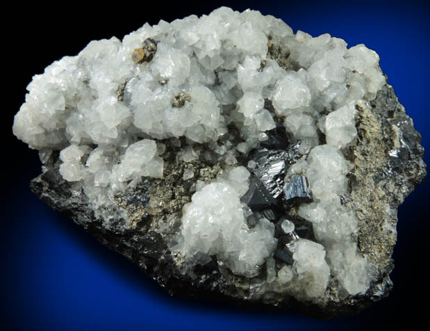 Bournonite, Calcite, Pyrite, Sphalerite from Naica District, Saucillo, Chihuahua, Mexico