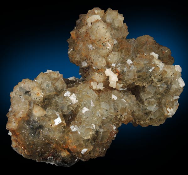 Fluorite with Dolomite and Goethite from Moscona Mine, Solis, Villabona District, Asturias, Spain