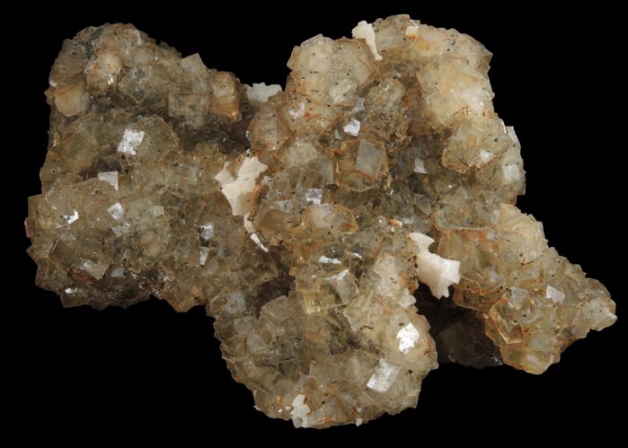 Fluorite with Dolomite and Goethite from Moscona Mine, Solis, Villabona District, Asturias, Spain