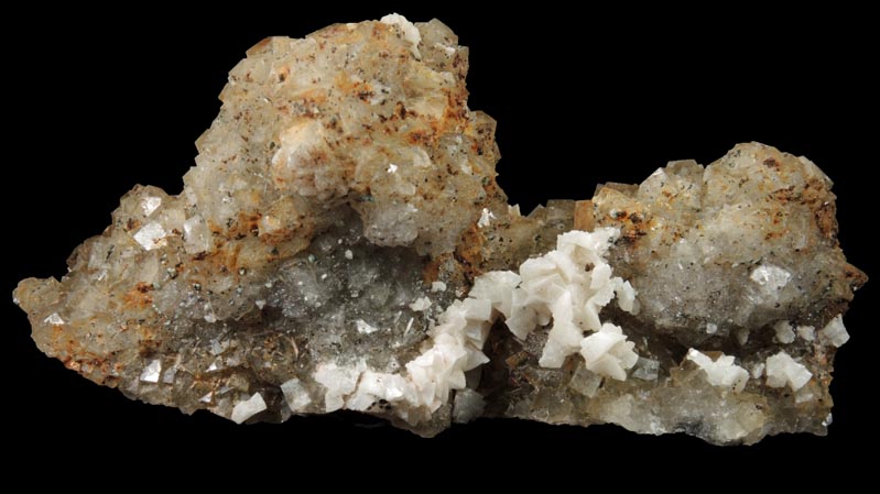 Fluorite with Dolomite and Goethite from Moscona Mine, Solis, Villabona District, Asturias, Spain