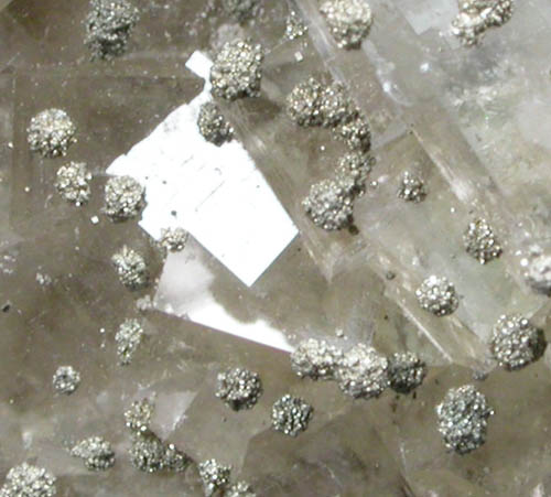 Fluorite with Pyrite from Moscona Mine, Solis, Villabona District, Asturias, Spain