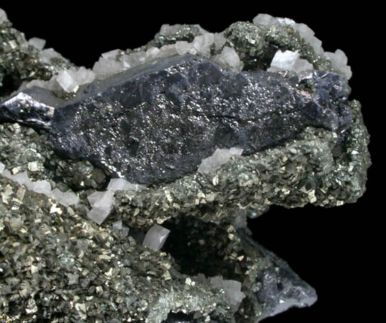 Galena (bar-shaped crystals) with Pyrite and Dolomite from Brushy Creek Mine, Viburnum Trend, Reynolds County, Missouri