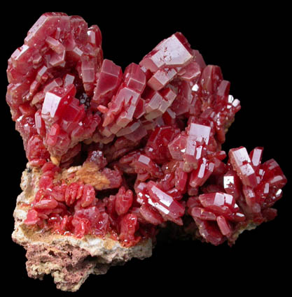 Vanadinite from Mibladen, Haute Moulouya Basin, Zeida-Aouli-Mibladen belt, Midelt Province, Morocco