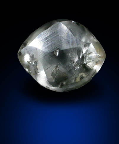 Diamond (1.07 carat gray flattened complex crystal) from Majhgawan Pipe, near Panna, Madhya Pradesh, India