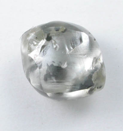Diamond (1.07 carat gray flattened complex crystal) from Majhgawan Pipe, near Panna, Madhya Pradesh, India