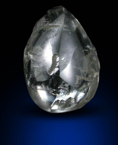 Diamond (1.83 carat gray teardrop-shaped crystal) from Majhgawan Pipe, near Panna, Madhya Pradesh, India