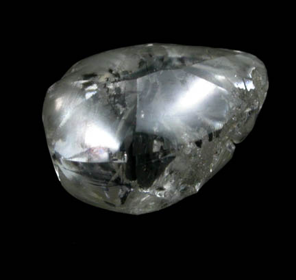 Diamond (1.83 carat gray teardrop-shaped crystal) from Majhgawan Pipe, near Panna, Madhya Pradesh, India