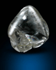 Diamond (1.03 carat gray flattened complex crystal) from Majhgawan Pipe, near Panna, Madhya Pradesh, India