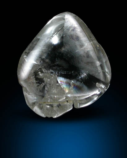 Diamond (1.03 carat gray flattened complex crystal) from Majhgawan Pipe, near Panna, Madhya Pradesh, India
