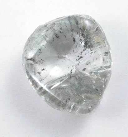Diamond (1.77 carat gray macle, twinned crystal) from Majhgawan Pipe, near Panna, Madhya Pradesh, India