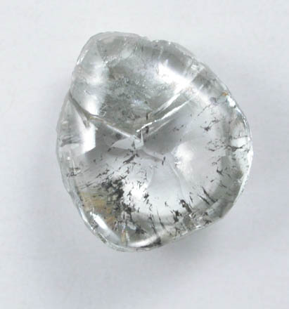 Diamond (1.77 carat gray macle, twinned crystal) from Majhgawan Pipe, near Panna, Madhya Pradesh, India