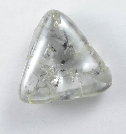 Diamond (1.53 carat gray macle, twinned crystal) from Majhgawan Pipe, near Panna, Madhya Pradesh, India
