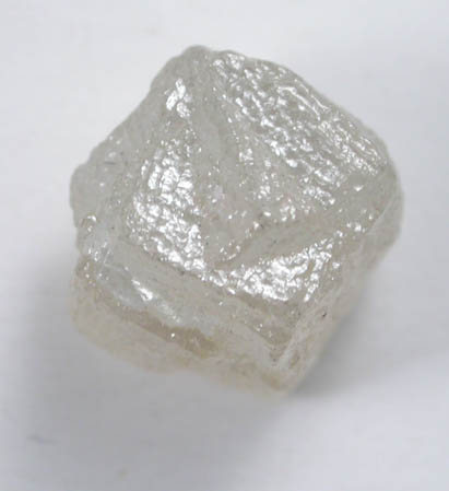 Diamond (2.43 carat intergrown gray cubic crystals) from Mbuji-Mayi (Miba), 300 km east of Tshikapa, Democratic Republic of the Congo