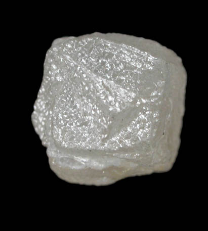 Diamond (2.43 carat intergrown gray cubic crystals) from Mbuji-Mayi (Miba), 300 km east of Tshikapa, Democratic Republic of the Congo