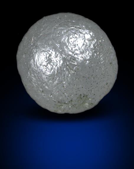 Diamond (3.45 carat gray spherical Ballas crystal) from Paraguassu River District, Bahia, Brazil