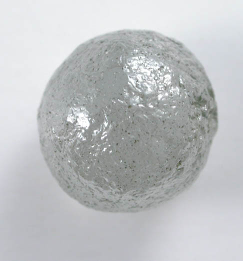 Diamond (3.45 carat gray spherical Ballas crystal) from Paraguassu River District, Bahia, Brazil
