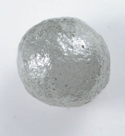 Diamond (3.45 carat gray spherical Ballas crystal) from Paraguassu River District, Bahia, Brazil