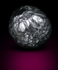 Diamond (3.88 carat dark-gray spherical Ballas crystal) from Paraguassu River District, Bahia, Brazil