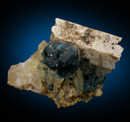 Whiteite-(CaFeMg) on Quartz with Lazulite from Rapid Creek, 70 km northwest of Aklavik, Yukon, Canada