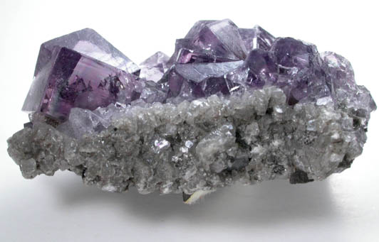 Fluorite (interpenetrant-twinned crystals) from Frazer's Hush Mine, Rookhope, Weardale, County Durham, England
