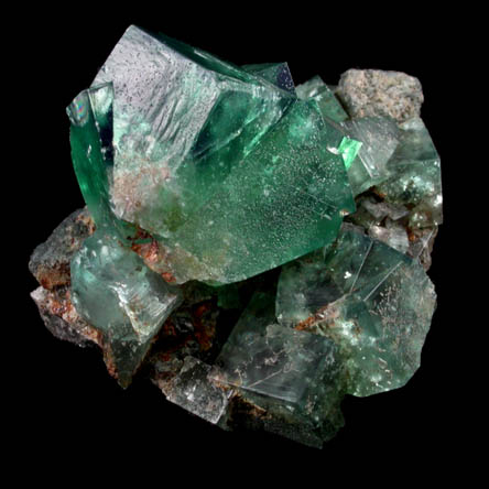 Fluorite (interpenetrant-twinned crystals) with Galena from Rogerley Mine, County Durham, England